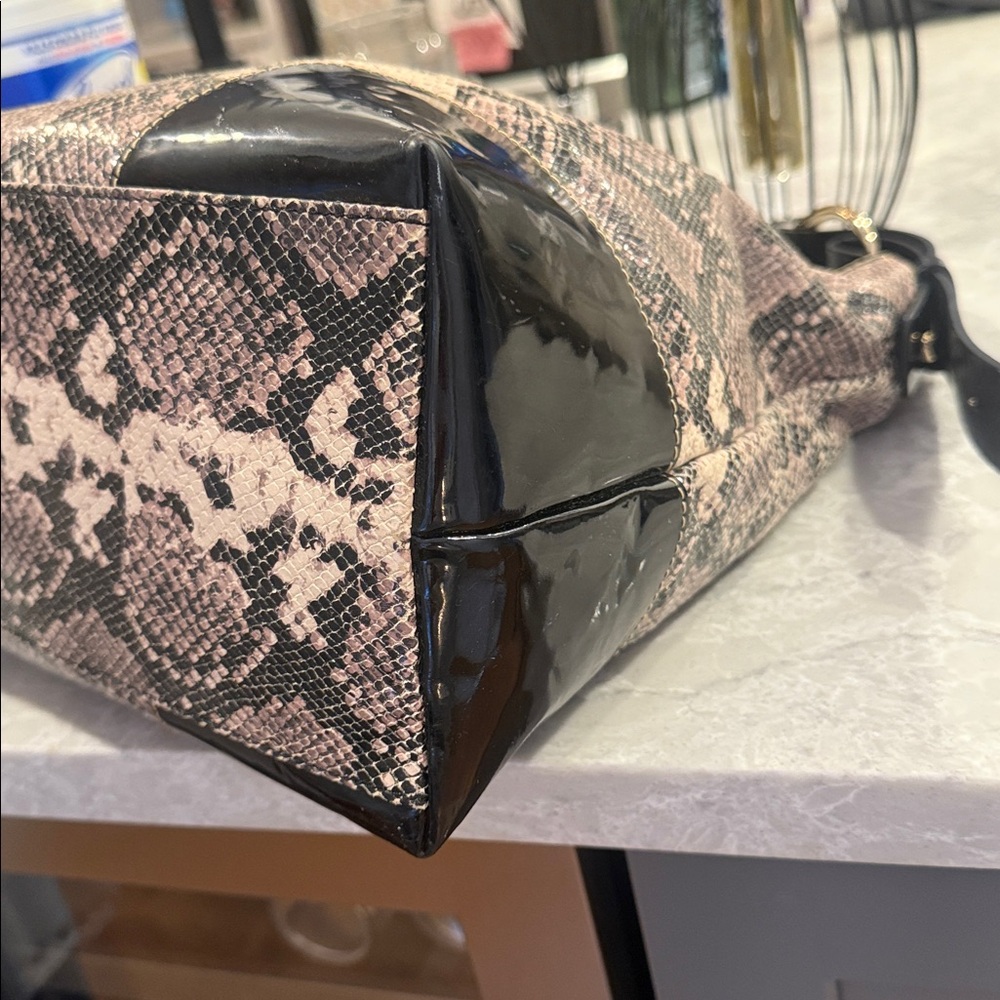 Dooney and Bourke, python, black and gray hobo sh… - image 6